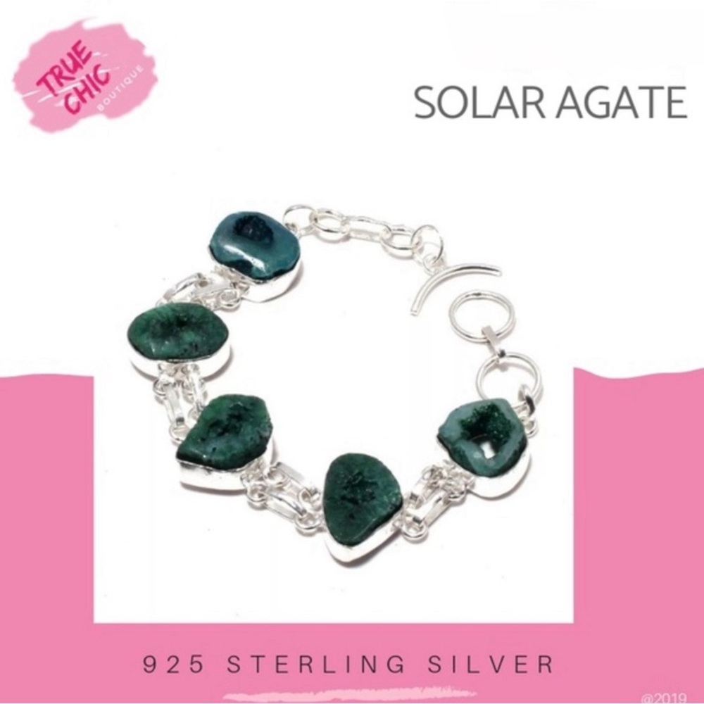 Green Solar Agate Bracelet